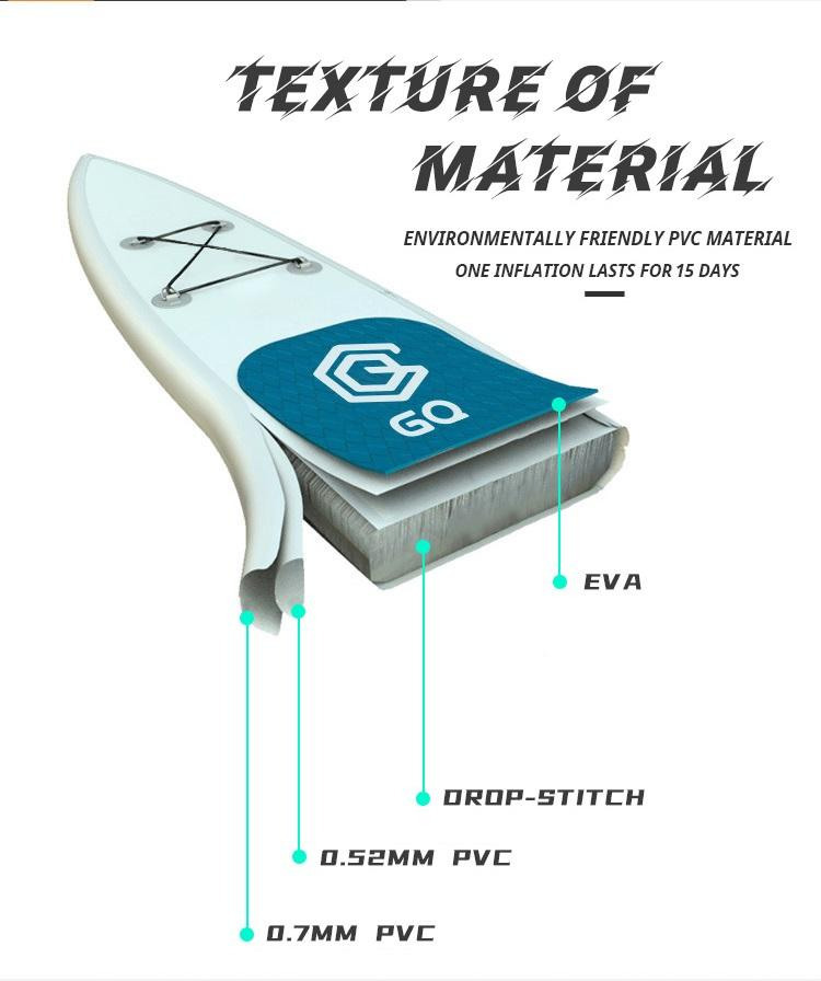 Сапборд GQ SW (335*81*15) бело голубой с птицами, код 78930